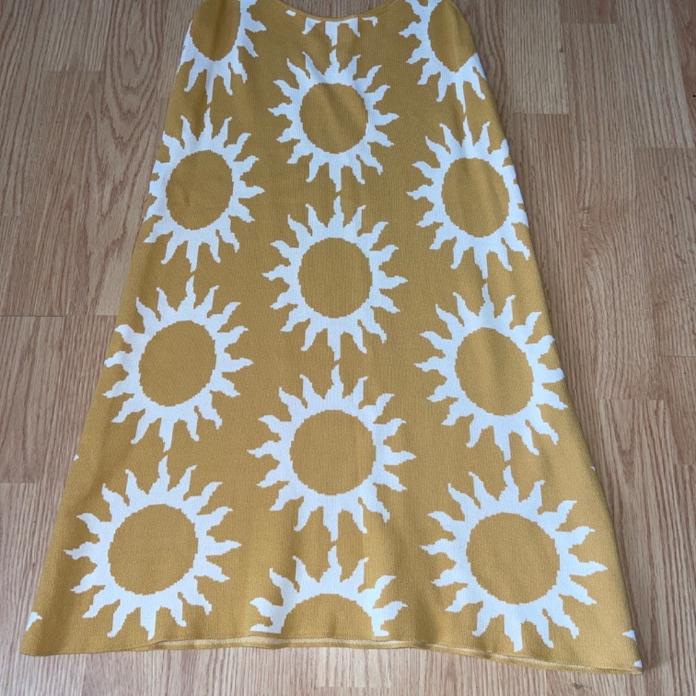 Show Me Your Mumu Mellow Mini Dress in Paradise Sun Knit Yellow Size Medium - Picture 5 of 9
